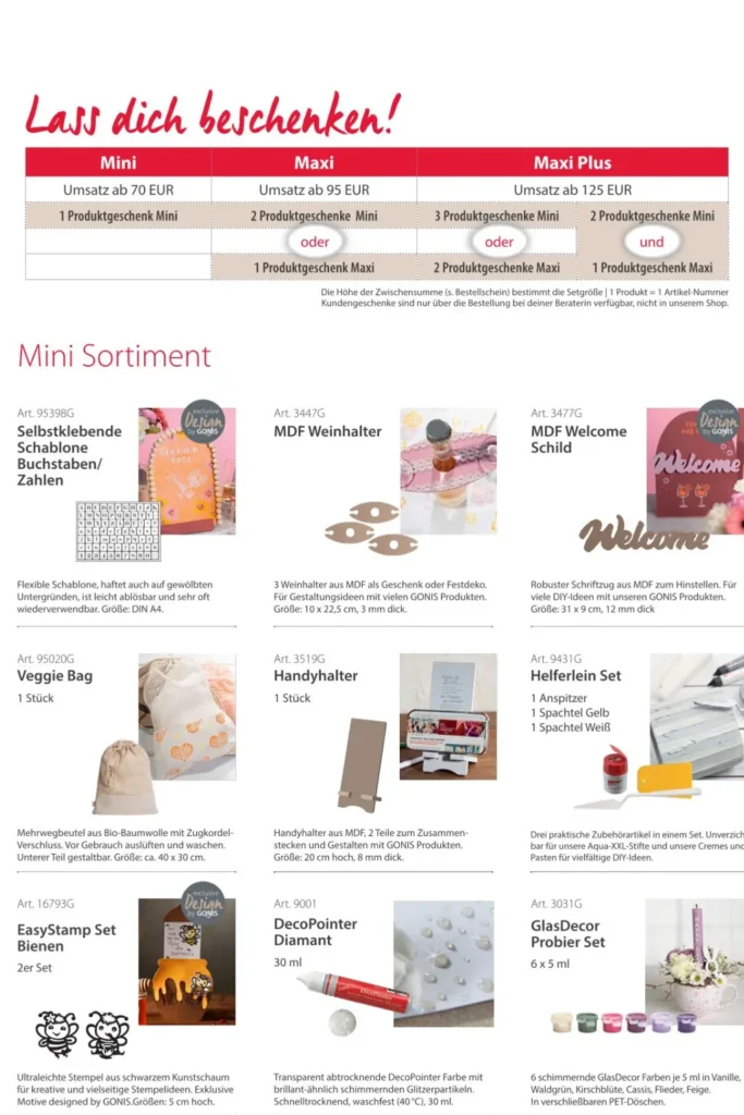 Kundengeschenke Gonis Mini-Sortiment