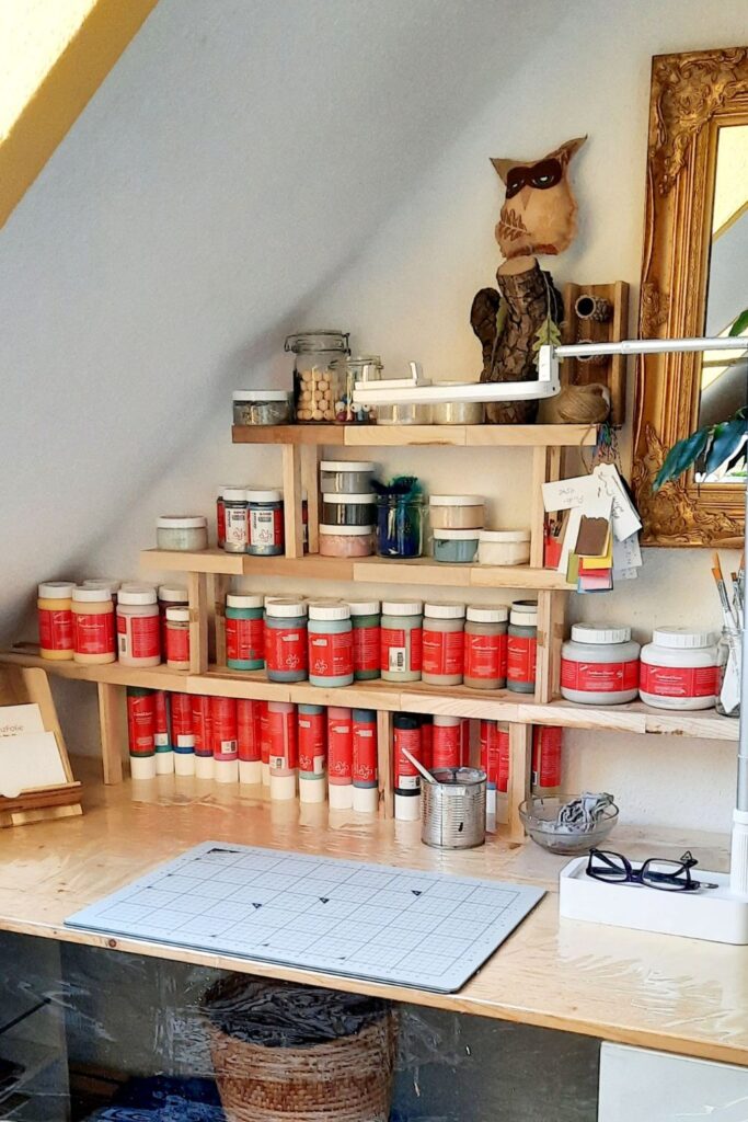 Hochkant-Bild von Susis Basteltisch