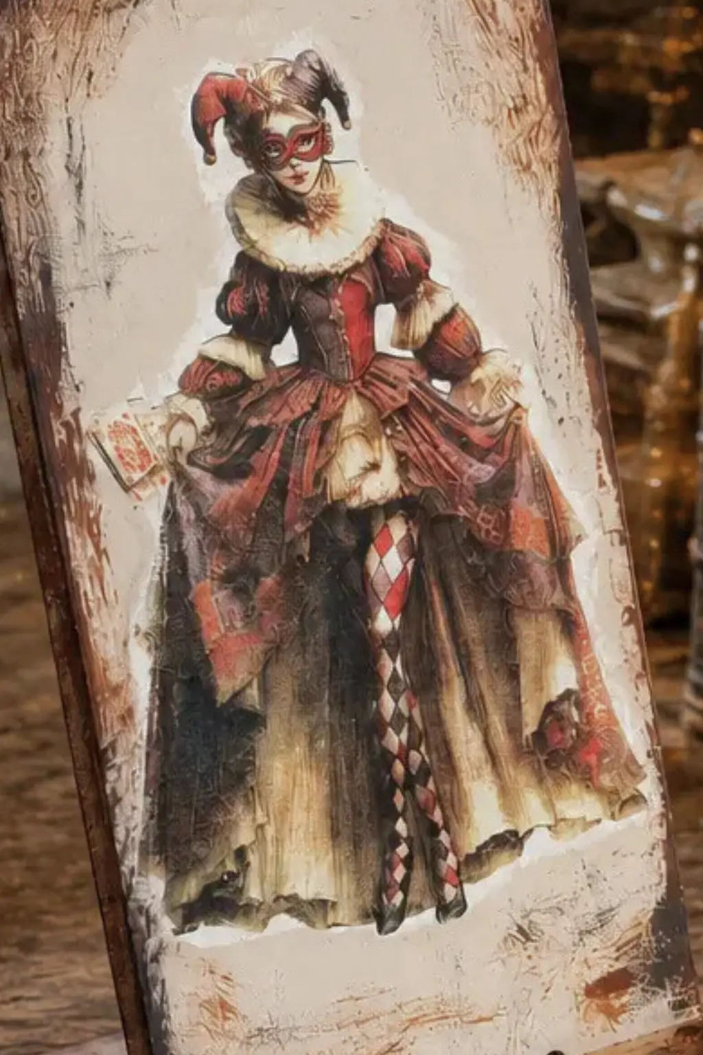 Nahaufnahme des Handyhalter "Karneval"