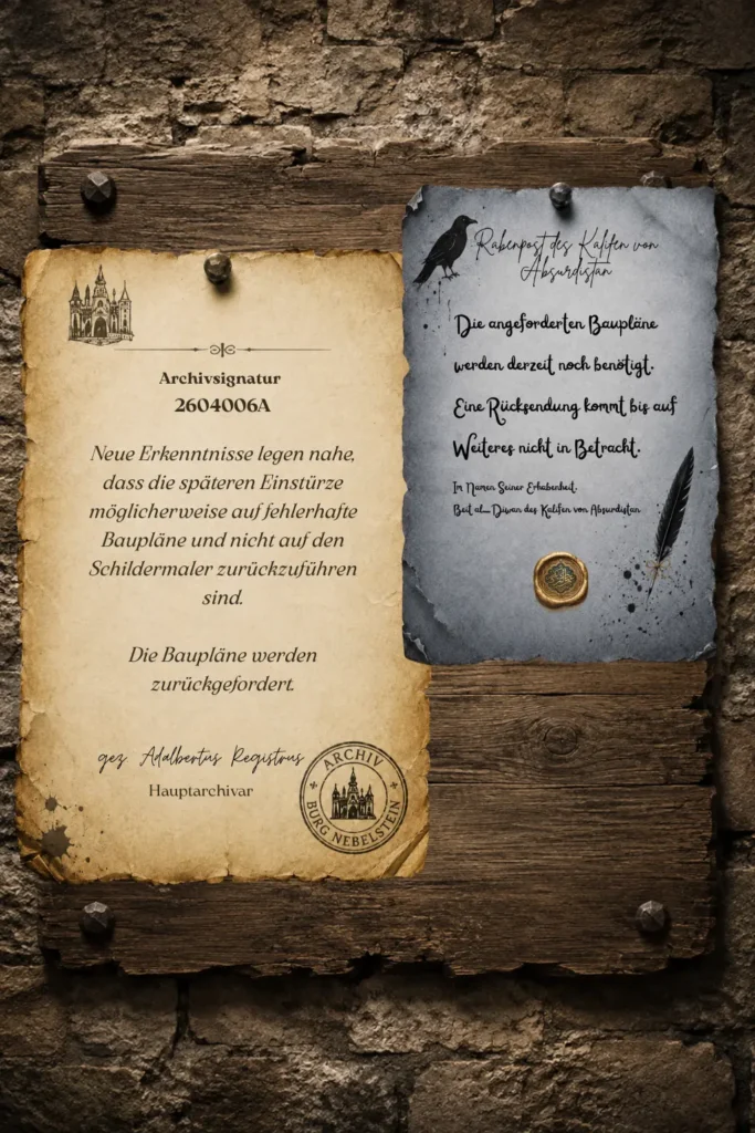 Notiz aus dem Archiv und Antwort des Kalifen zu Archivsignatur 2604006A