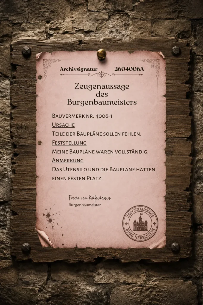 Anmerkung des Burgenbaumeisters zu 2504006A