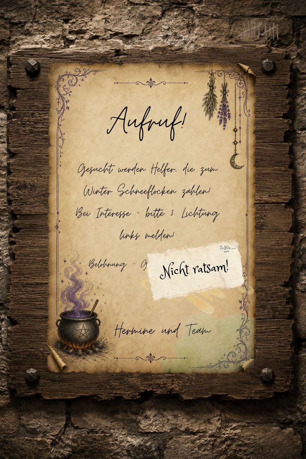 Aufruf der Hexe zu Archivsignatur 2602001A