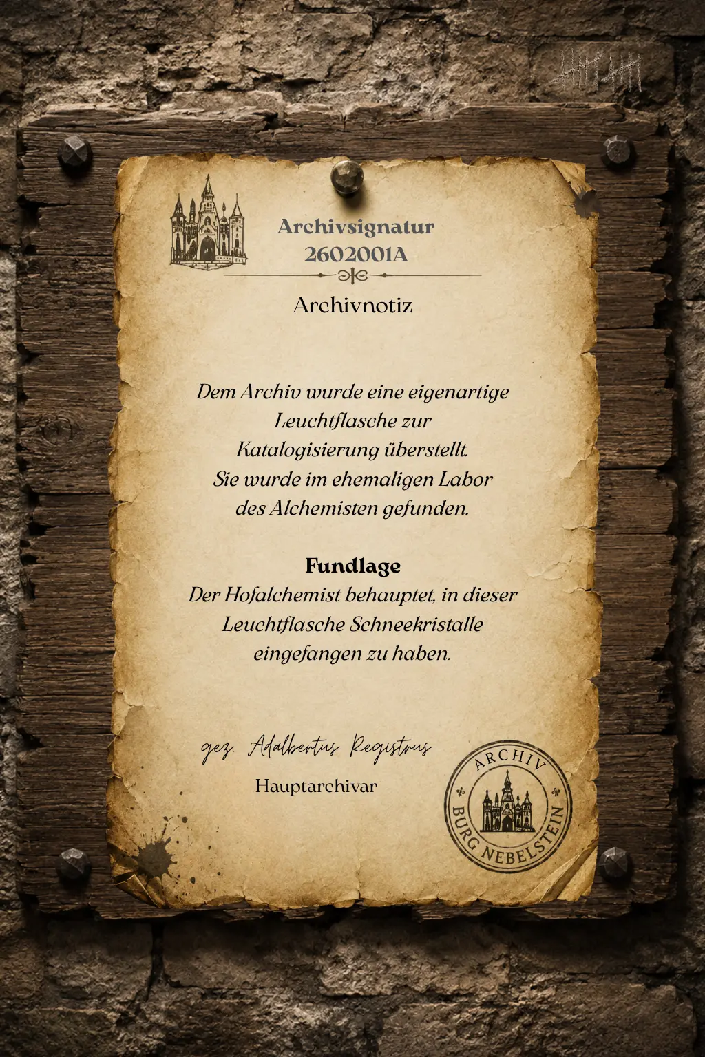 Vorgeschichte zur Archivsignatur 2602001A