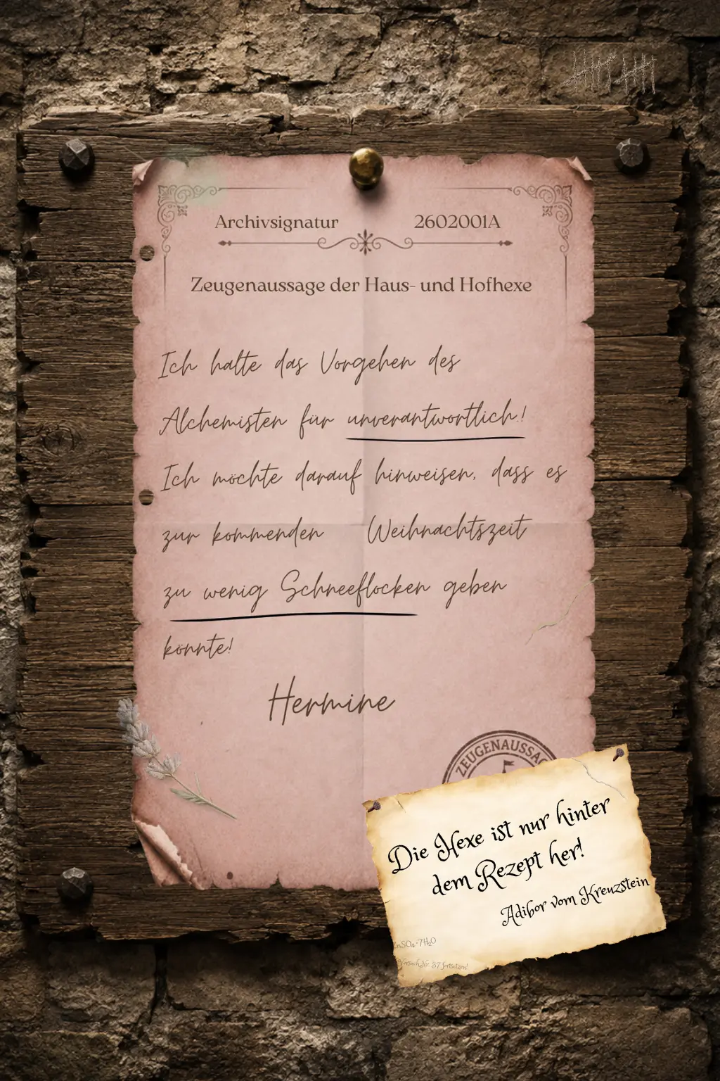 Zeugenaussage der Hexe 2601002A