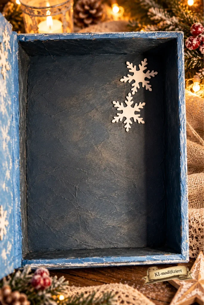Innenansicht der weihnachtlichen Wunschsammelbox
